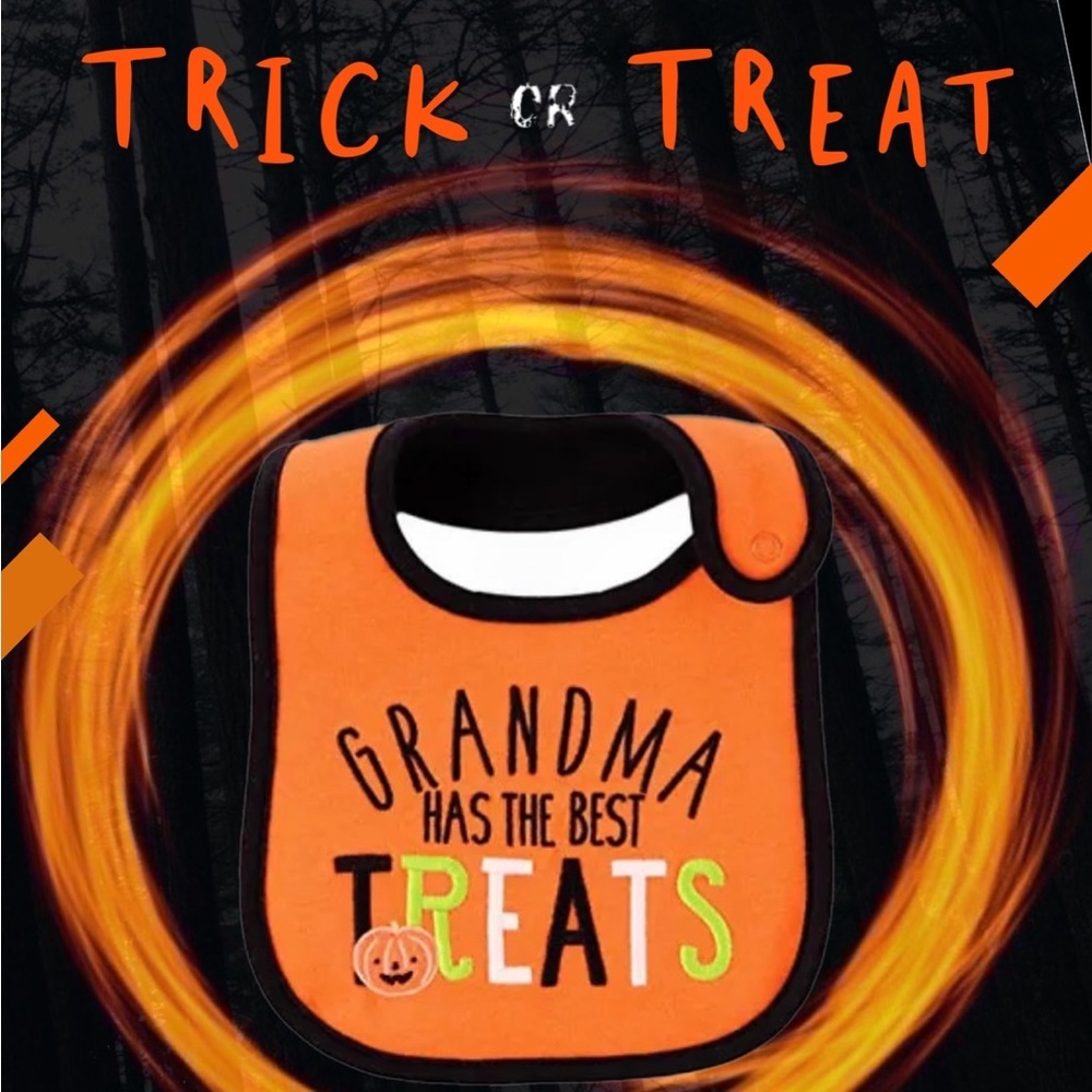 Grandma has the Best Treats Halloween Bib NWT - Picture 5 of 7